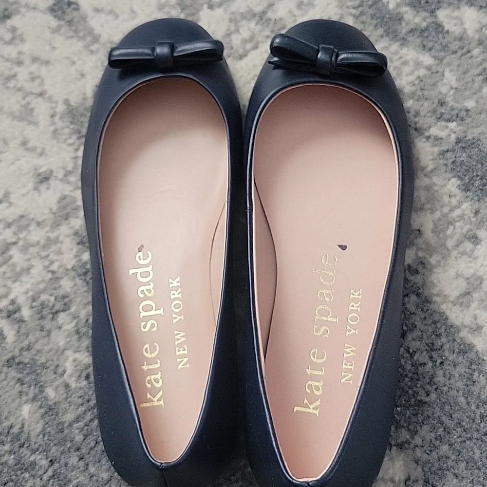 kate spade navy bow ballet flats - Picture 4 of 8